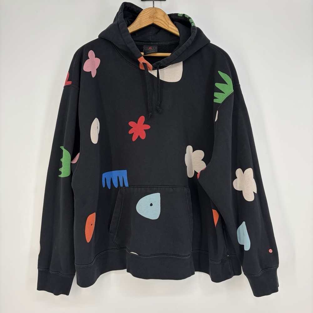 Jordan Womens 1X Loose Fit Hoodie Sweatshirt Artist Series Mia Lee Art To Wear